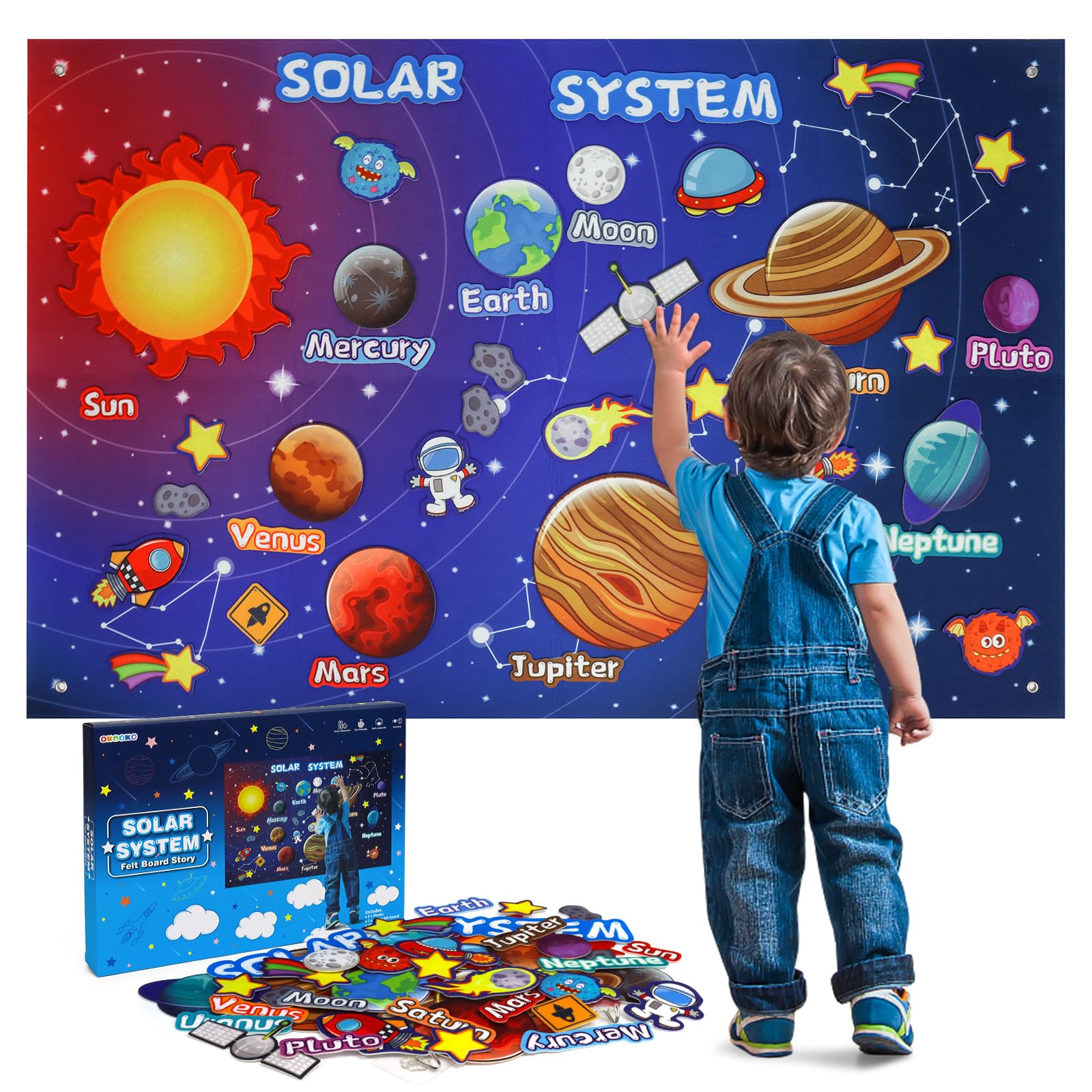 OKOOKO solar system board sun piece for interactive space storytelling and exploration