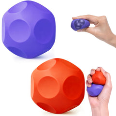 Olaivy sensory stress ball showing polyhedron beads inside for tactile relief and focus.