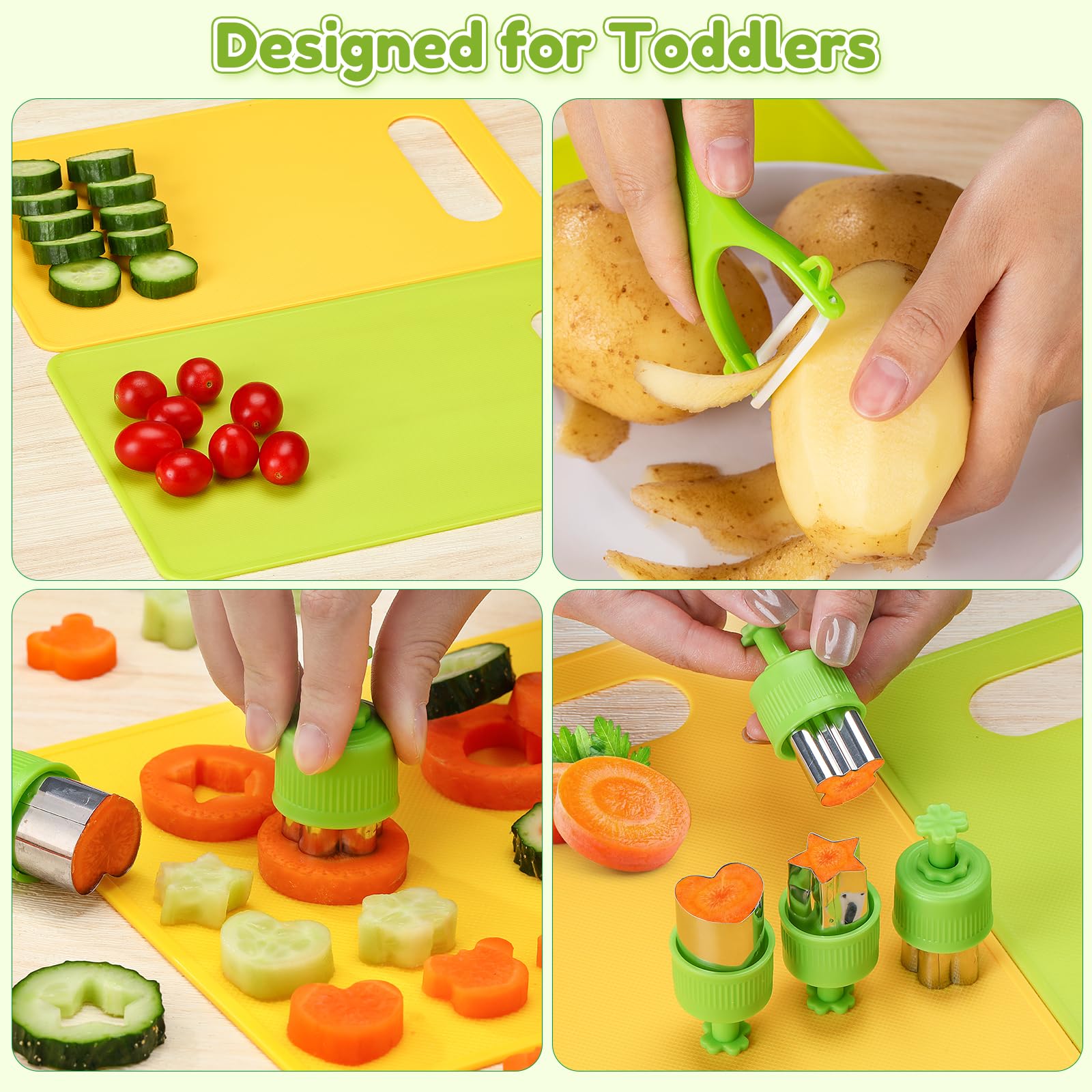 OLANRUN kids knife set supports family cooking and bonding moments