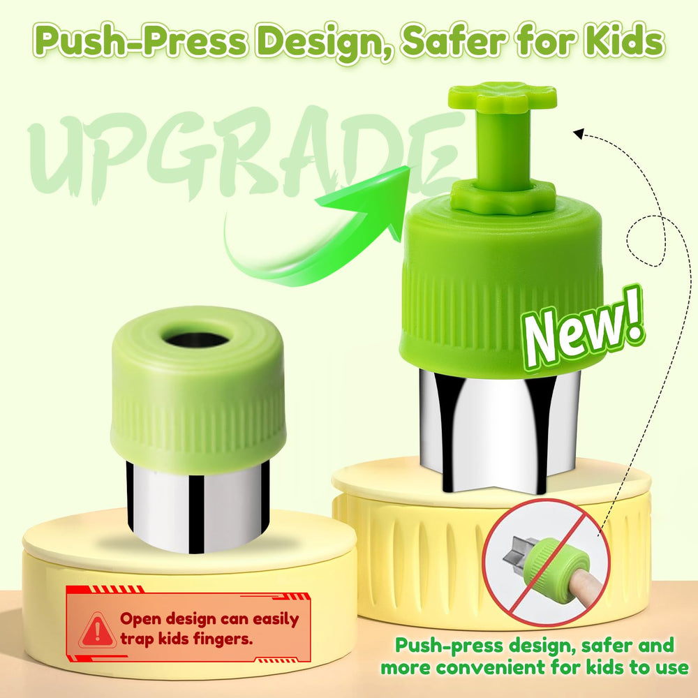 OLANRUN kids knife set safety-serrated-edges enabling safe chopping of fruits and vegetables