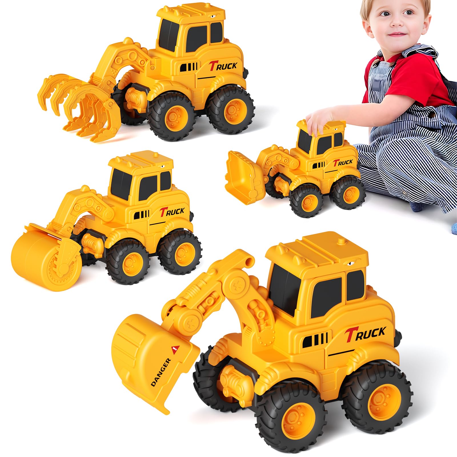 Olbyefly excavator toy with moving arm ideal for sandbox play