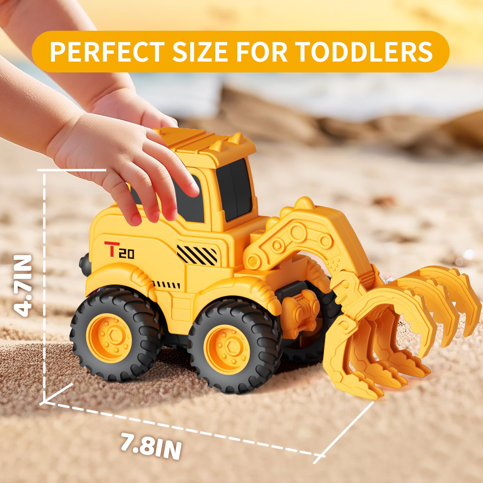 Olbyefly timber grab vehicle for realistic load and move play
