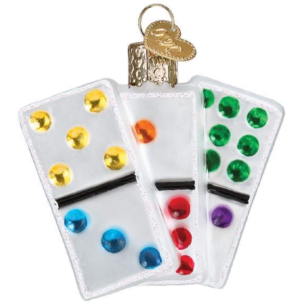 Old World Christmas Dominos ornament highlighting hand-painted tiles and classic style