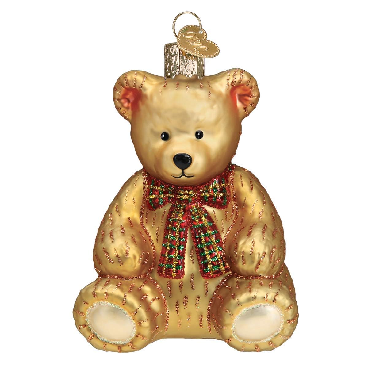 Old World Christmas Teddy Bear ornament with glass blown finish adds timeless charm to your tree.