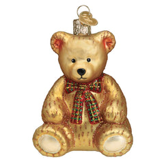 Old World Christmas Teddy Bear ornament with glass blown finish adds timeless charm to your tree.
