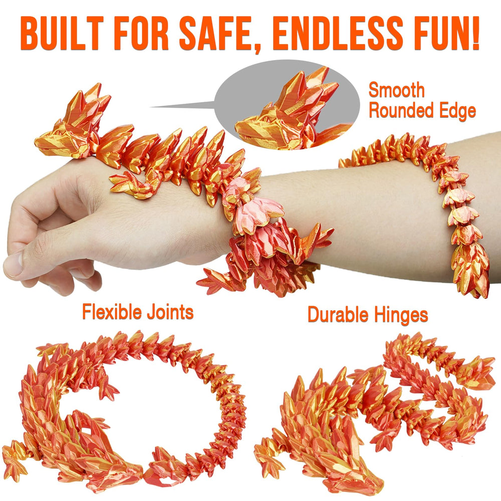 Olee Odee articulated dragon 12 inches for dynamic shelf presence.