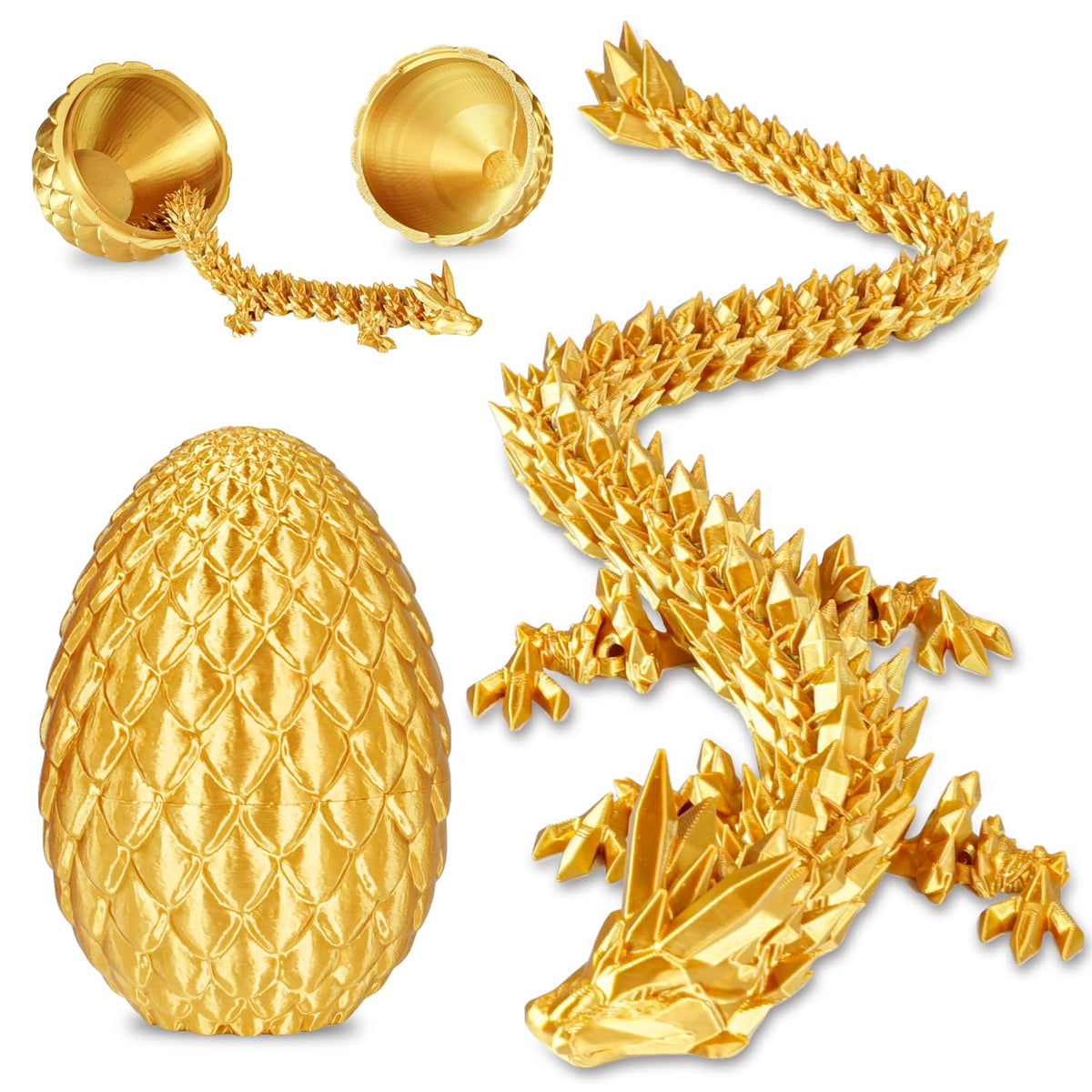 Olee Odee gold dragon egg on desk ornament for playful decor