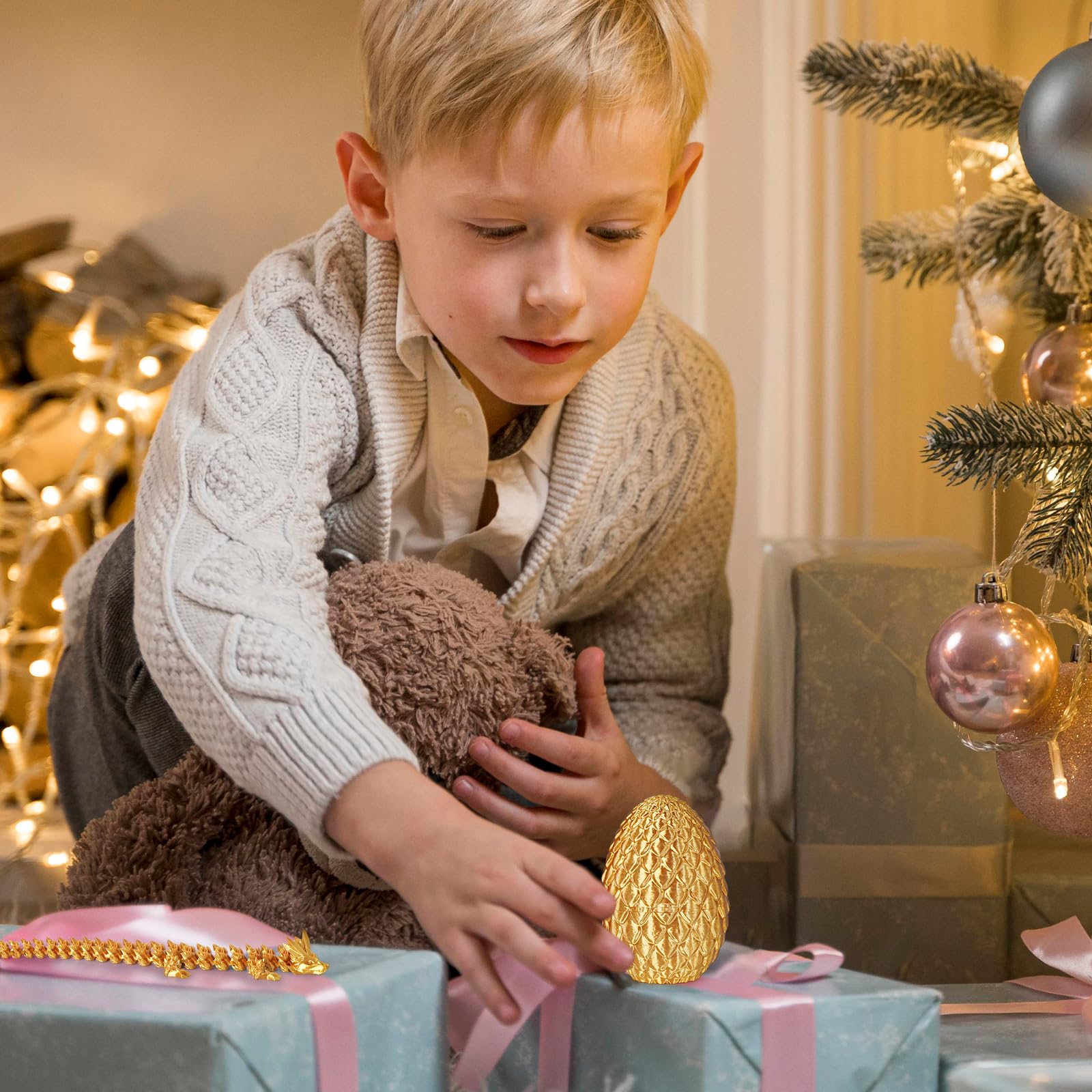 Olee Odee festive dragon egg gold, perfect holiday gift.