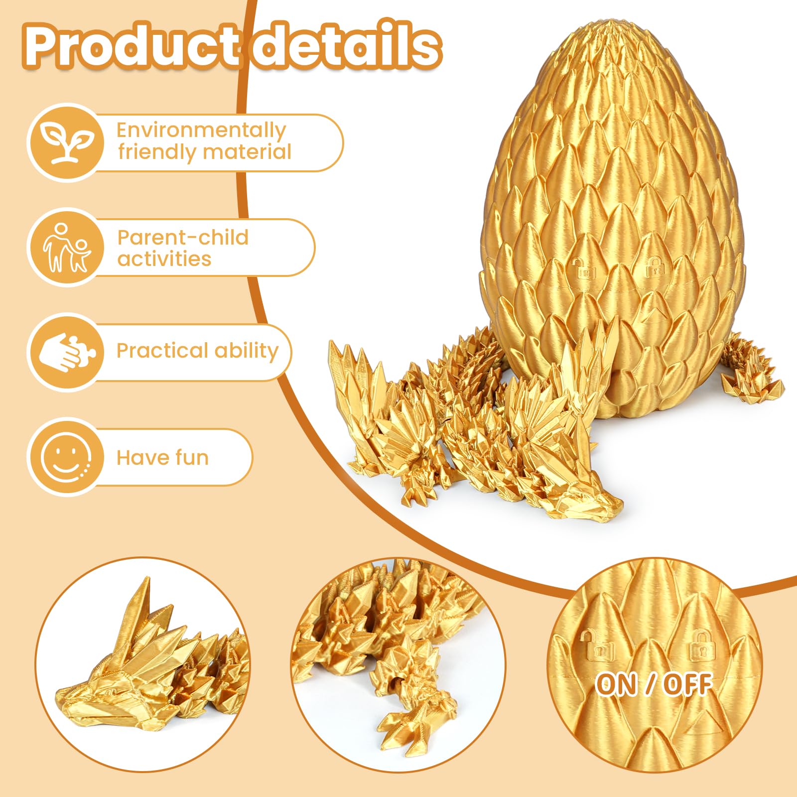 Olee Odee flying dragon gold, 9 inch, makes a bold room accent.