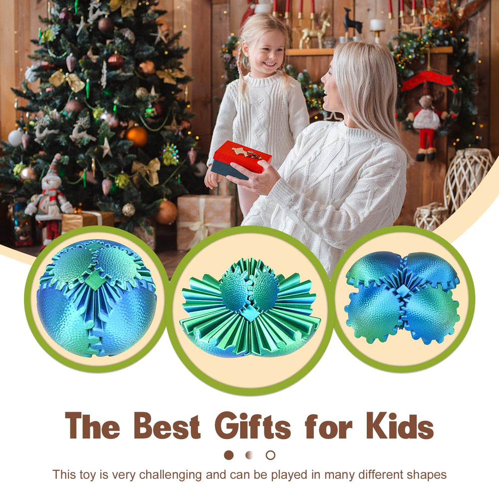 Olee Odee Gear Ball Sphere in Christmas green ideal for holiday gifting and stocking stuffers