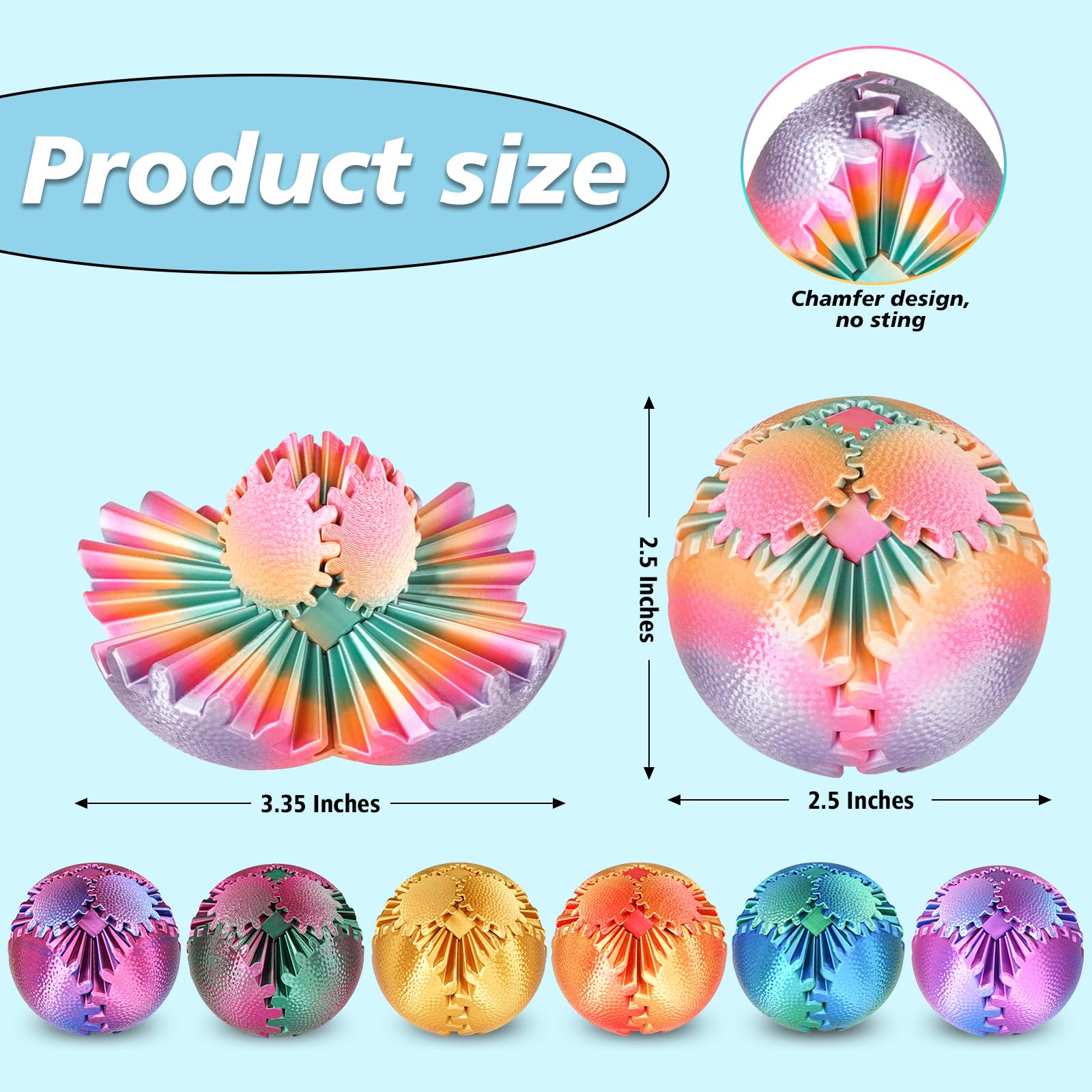 Olee Odee Gear Ball eco-friendly PLA construction.