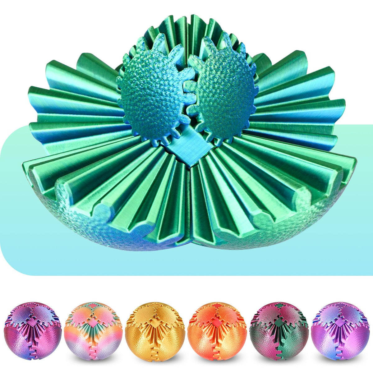 Olee Odee Gear Ball Sphere with textured surface for secure grip during fidgeting