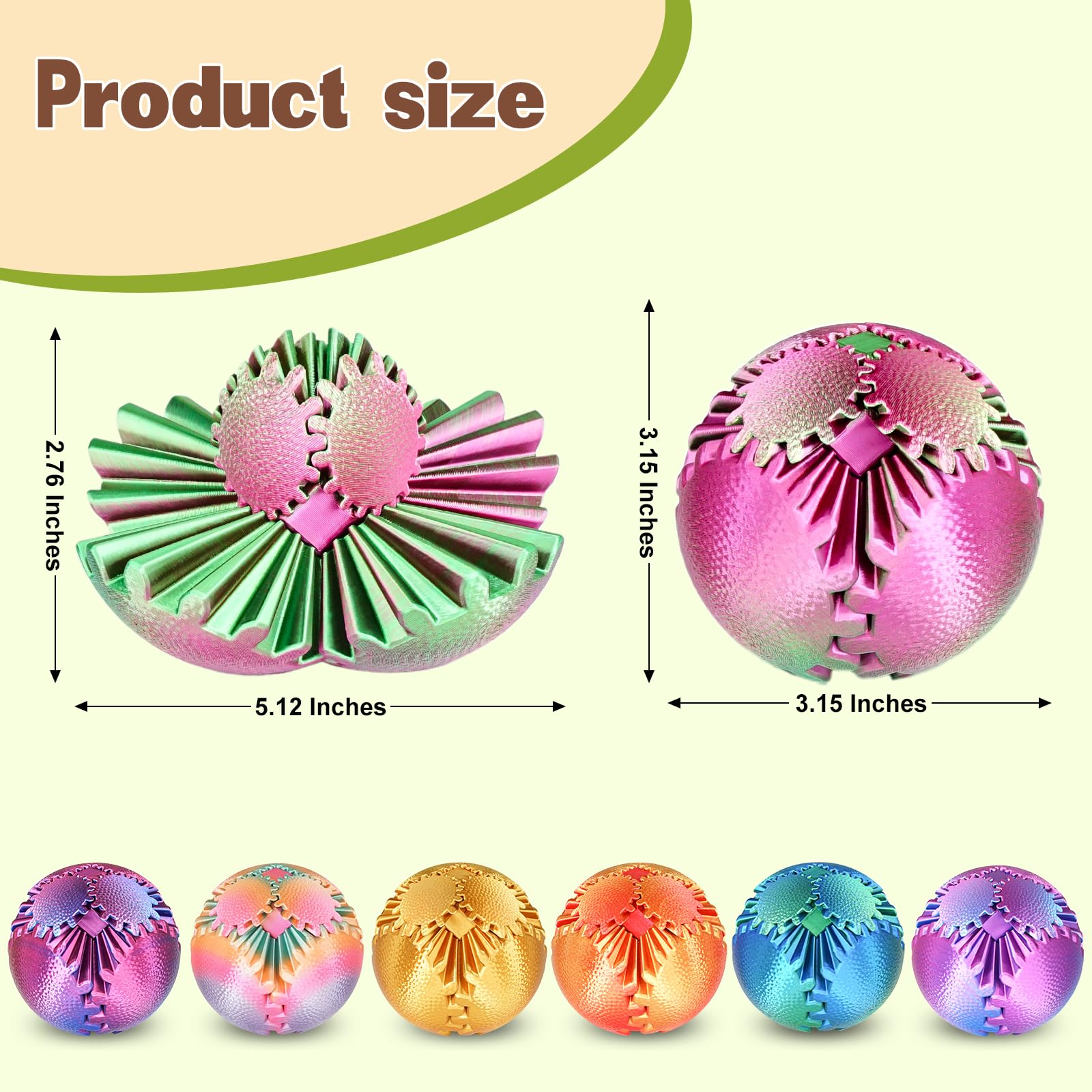 Olee Odee Gear Sphere gear-sphere fits in a pocket for portable fidgeting.