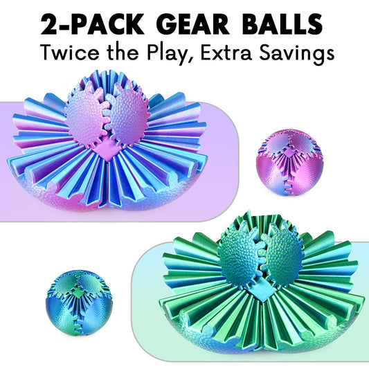 Olee Odee Gear Sphere interlocking gears demonstrate smooth rotation for tactile focus