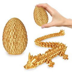 Olee Odee small dragon egg in gold, a charming desk decor accent.