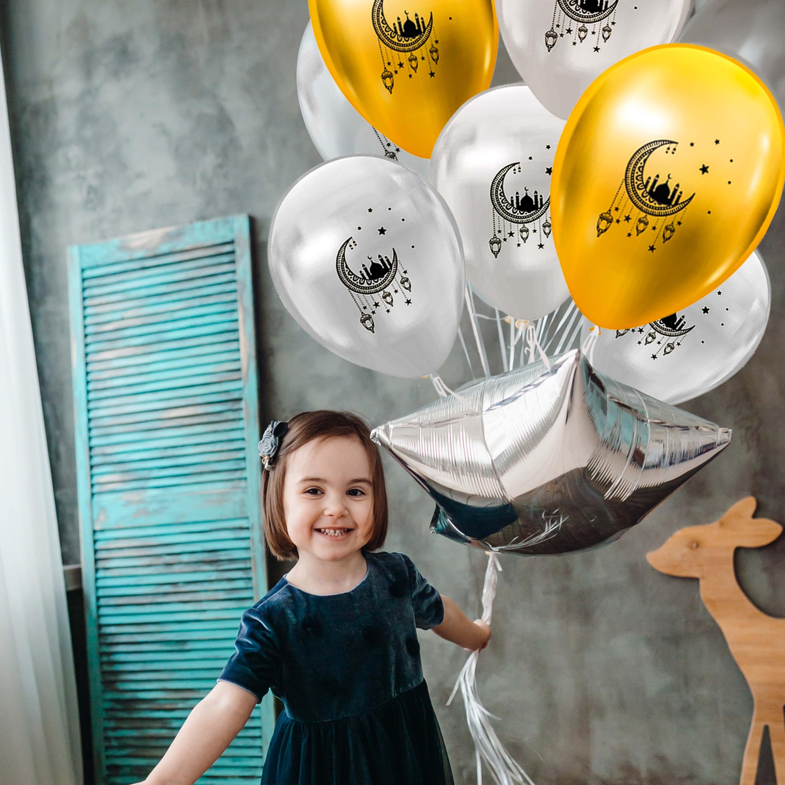 OLEEK ramadan balloons are 100% latex, safe for kids.