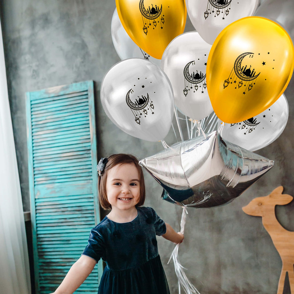 OLEEK ramadan balloons are 100% latex, safe for kids.
