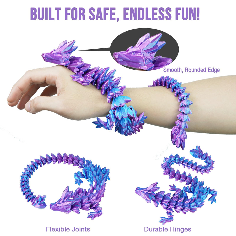 Olee Odee articulated dragon measures 12 inches, a quirky office desk companion.