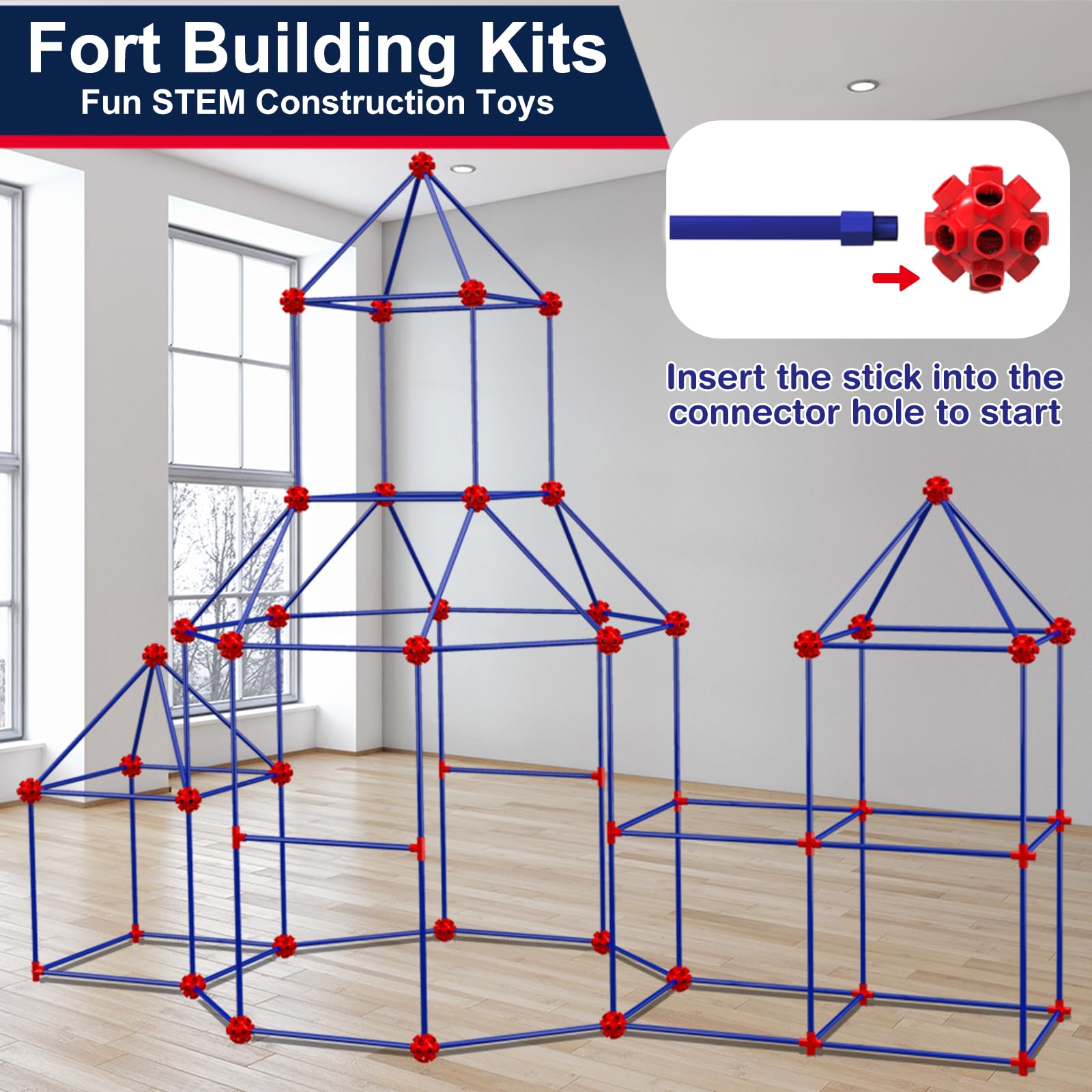 OleFun connector balls and rods enable quick, sturdy assembly for creative structures
