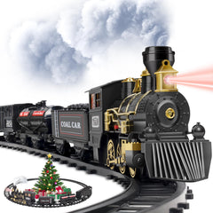 OleFun electric black train ready for imaginative playtime.