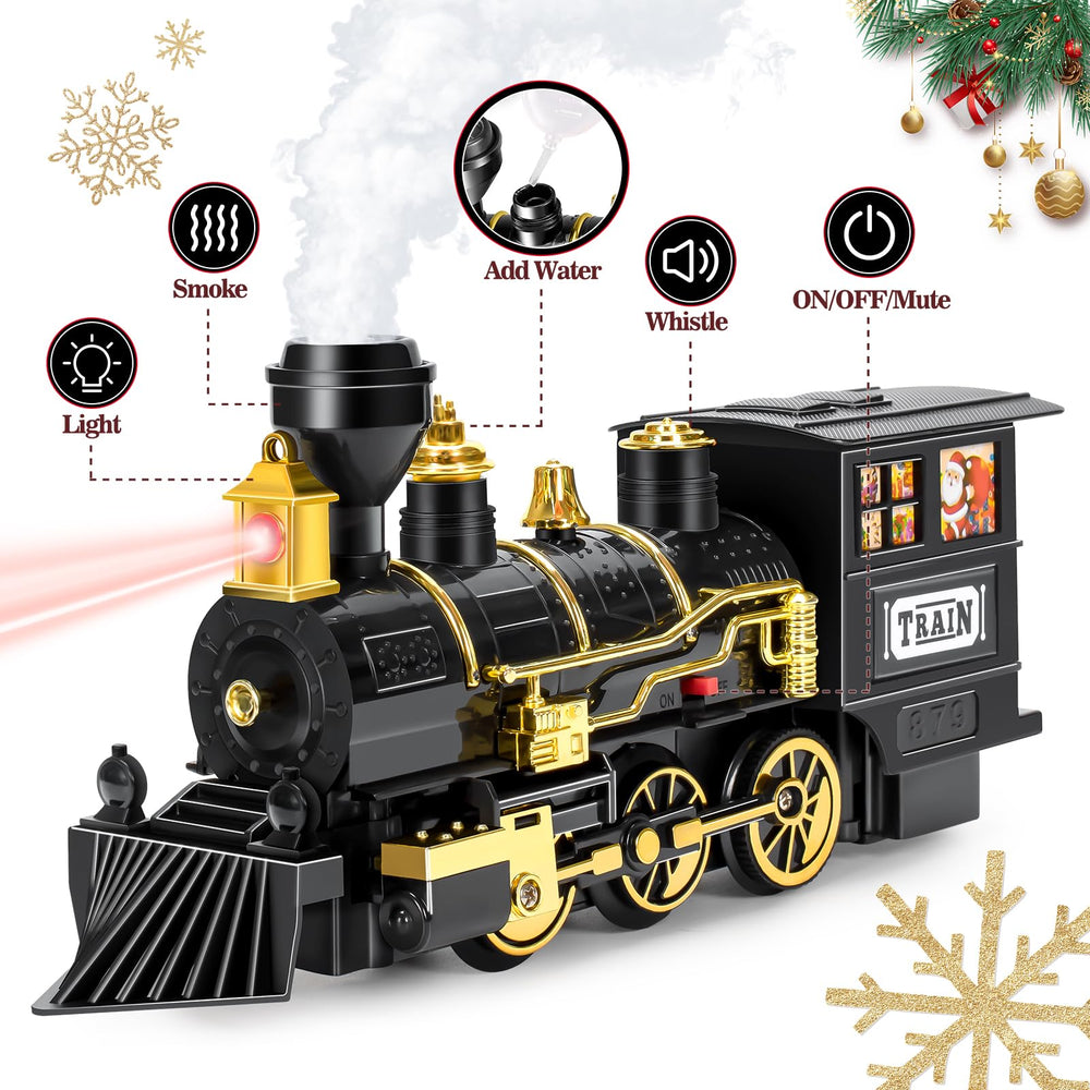OleFun trains emit sounds and lights for added ambiance.