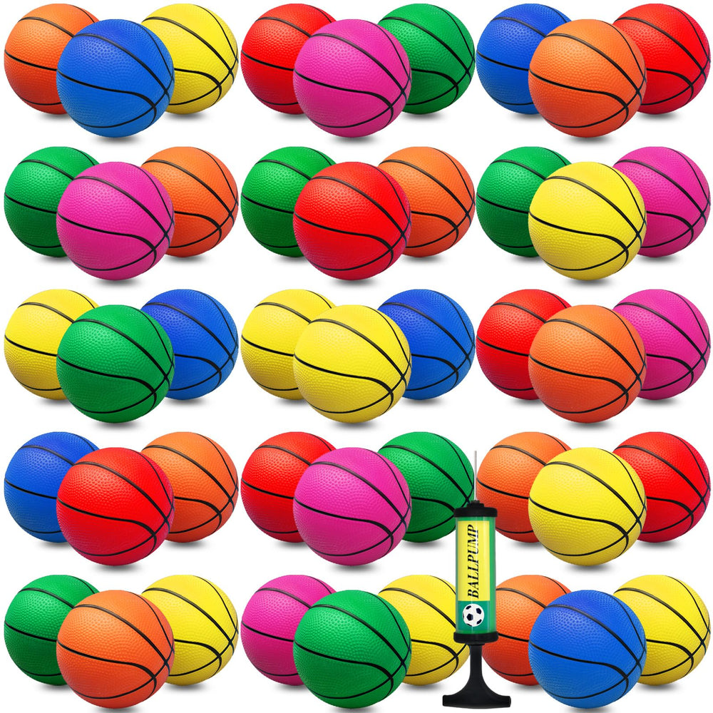 Oleitodh 42-piece mini basketball set packaged for quick setup and variety
