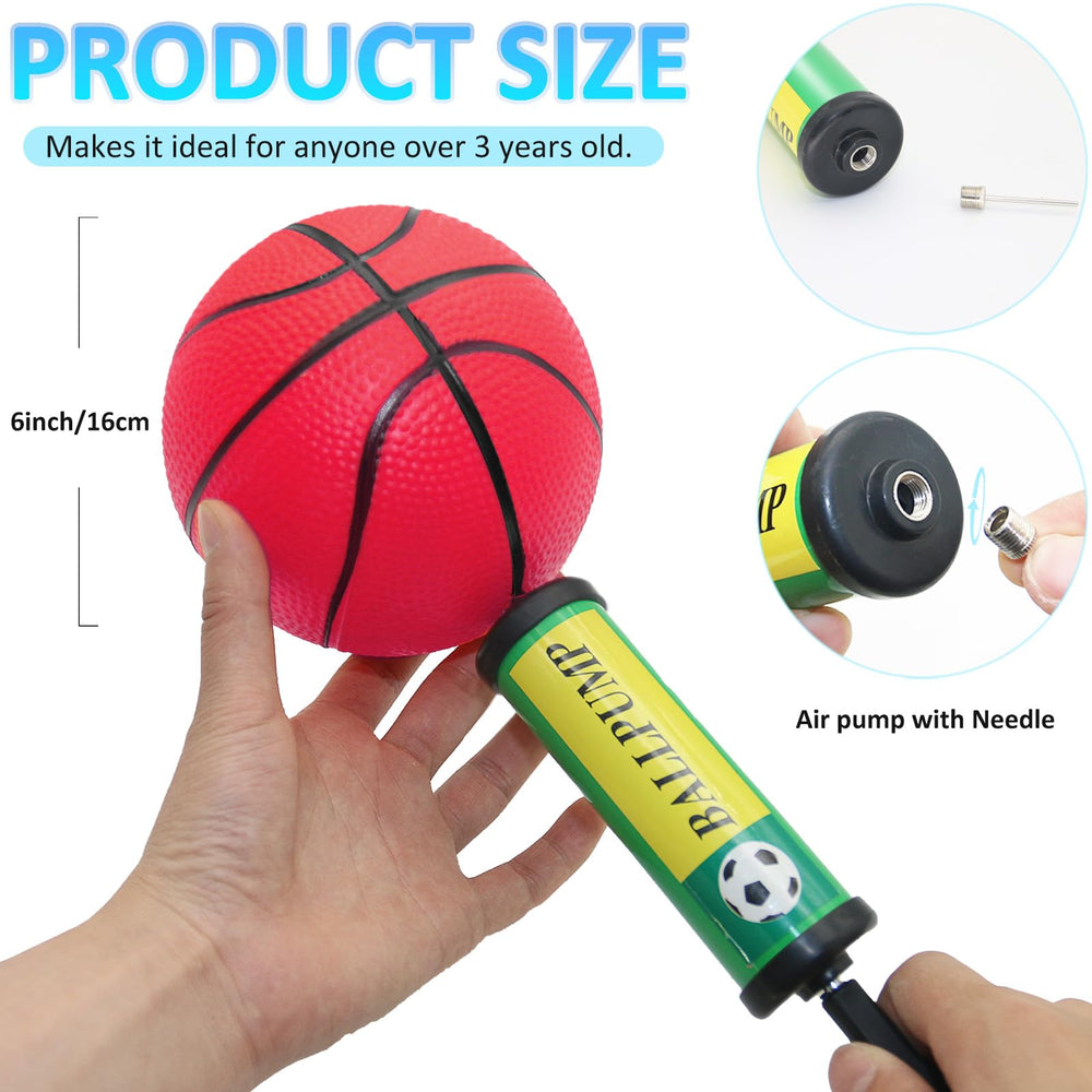 Oleitodh 6-inch mini basketball with textured surface for better grip