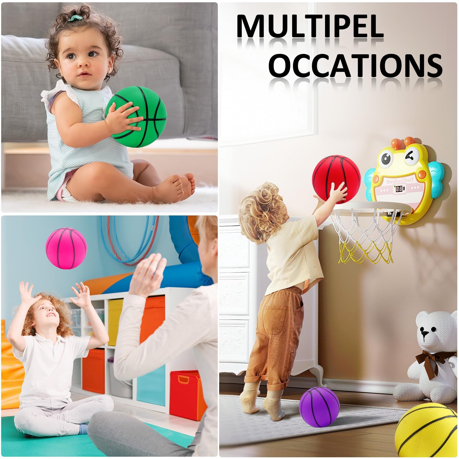 Oleitodh colorful mini basketballs for family time