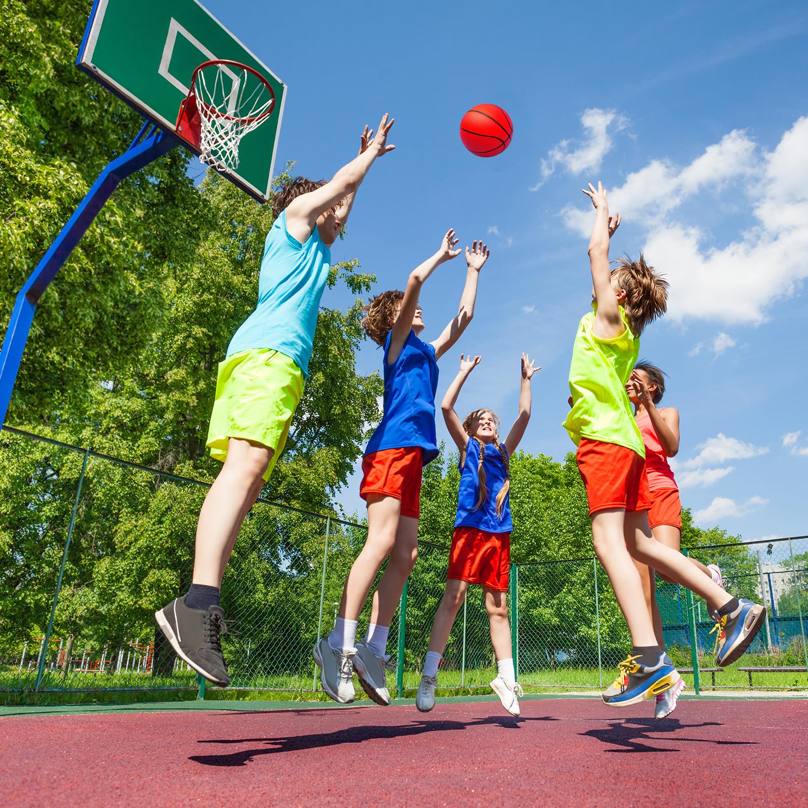 Oleitodh colorful soft PVC mini basketballs promote safe play