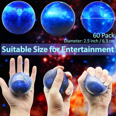 Oleitodh galaxy stress ball in-hand squeeze aids quick focus during busy days.
