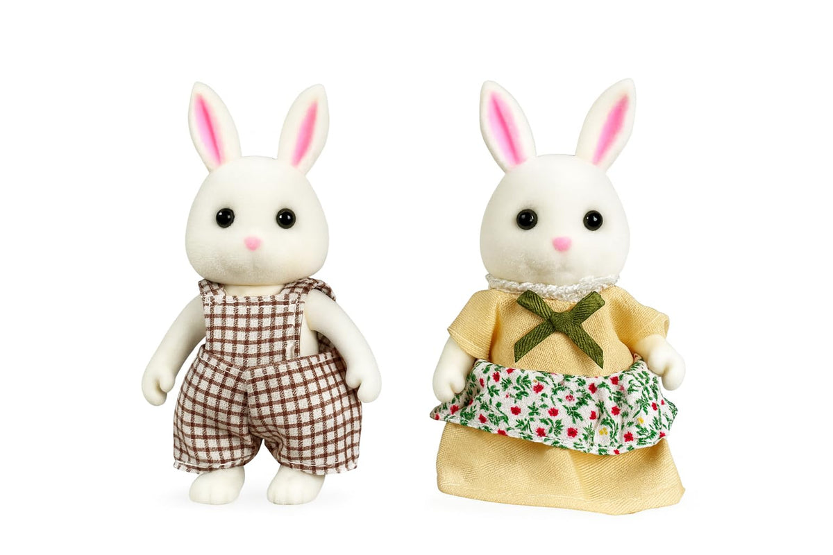 OLEOCA Cloverlane Felix and Flora dolls with a soft flocked finish for calm pretend play.
