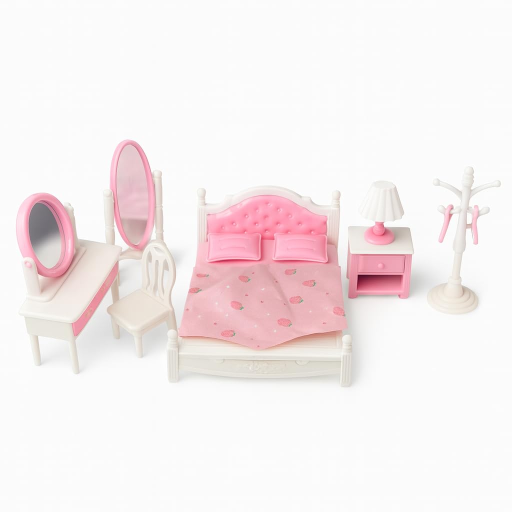 OLEOCA dollhouse nightstand beside the bed for handy accessories