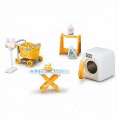 OLEOCA washing machine in a dollhouse scene encouraging tidy play