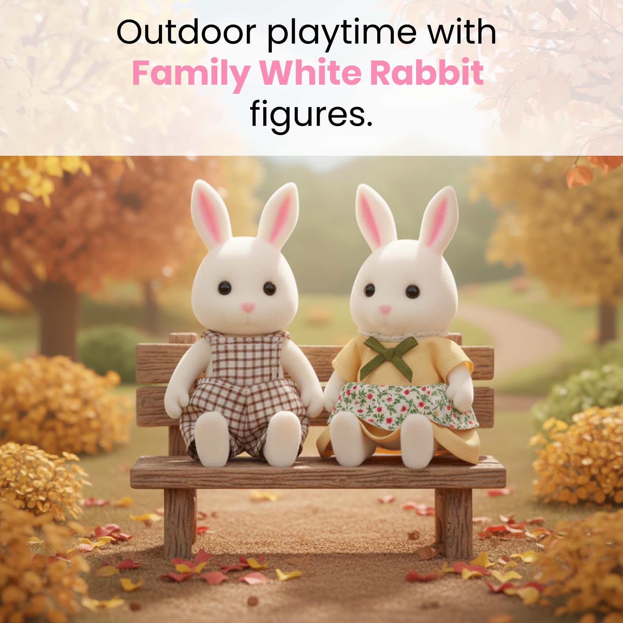 Felix and Flora with removable outfits for quick dress up and scene changes.