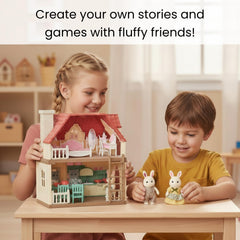Compact 3 inch tall adults fit most miniature rooms and furniture.