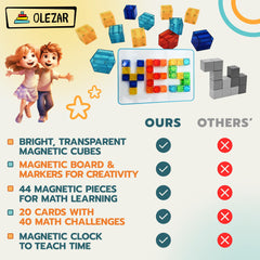 OLEZAR magnetic clock supports time-telling practice with arithmetic