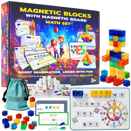 OLEZAR transparent blocks for hands-on math play and construction