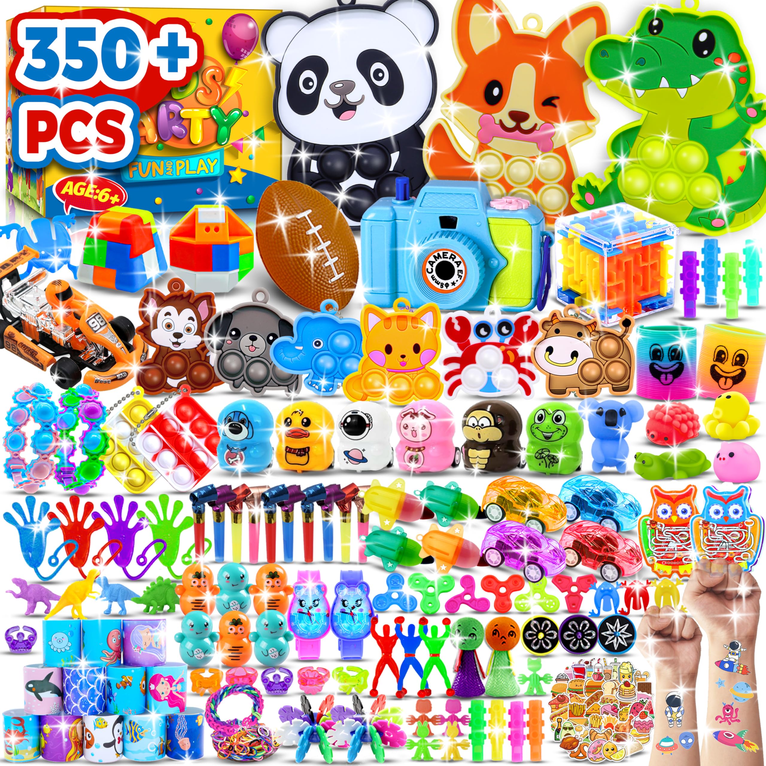 Olganicor 350pcs party favors bulk with a colorful fidget toy assortment for kids.