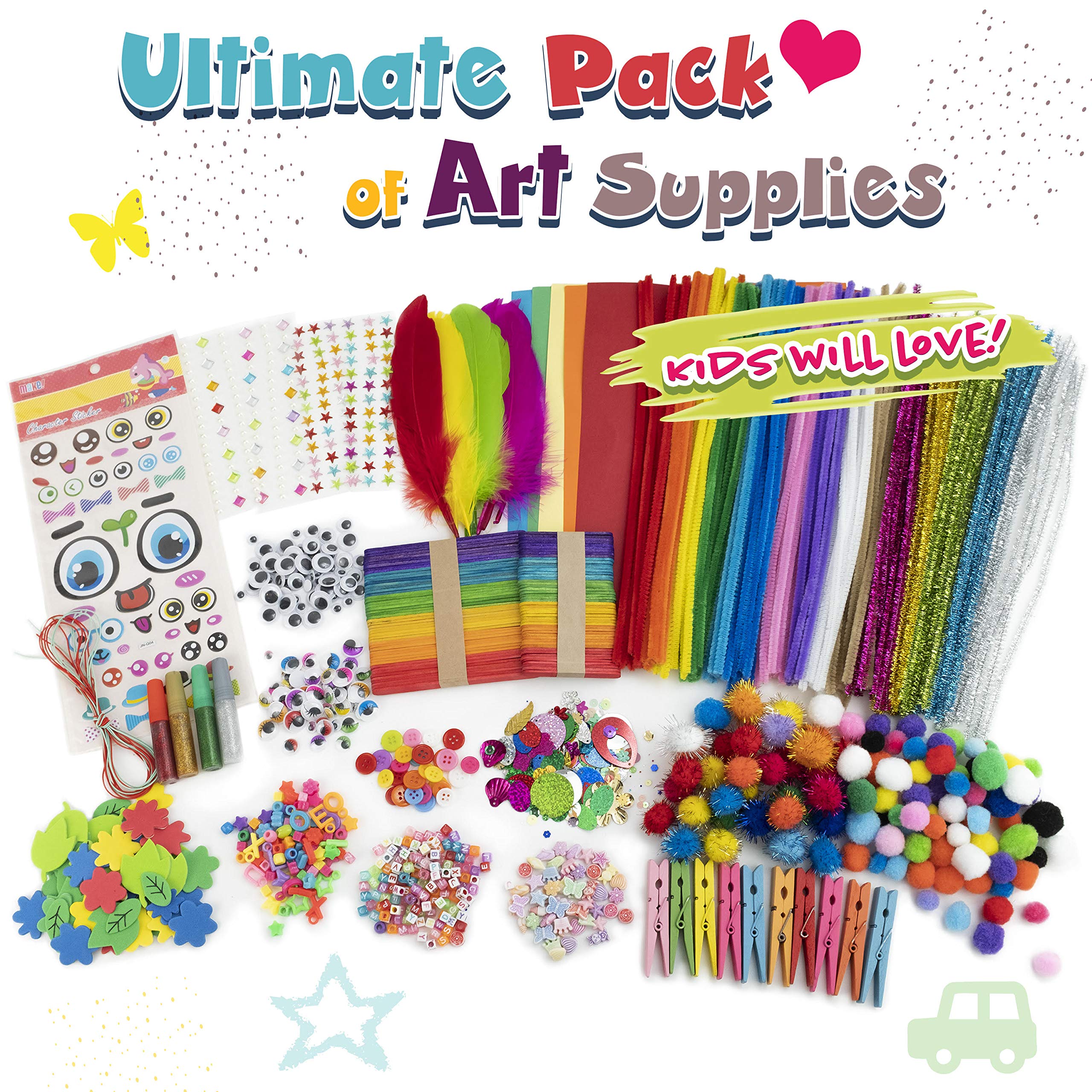 Olly Kids Arts and Crafts Set sturdy carry handle for easy transport.