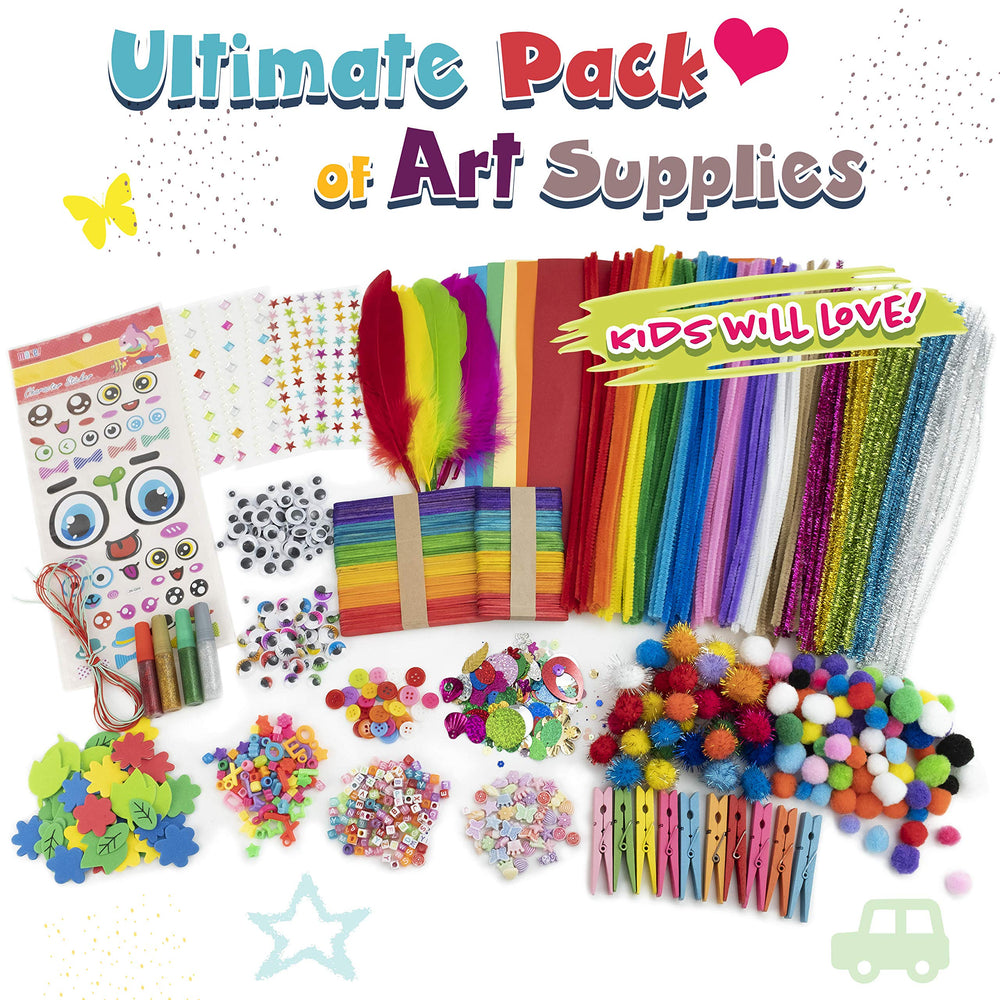 Olly Kids Arts and Crafts Set sturdy carry handle for easy transport.