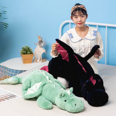 Ololele 35.4-inch dragon plush, five-pound weight for cozy, imaginative play
