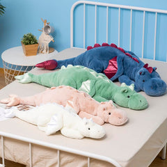 Ololele dragon plush demonstrates fluffy shape after unboxing due to non-vacuum compression