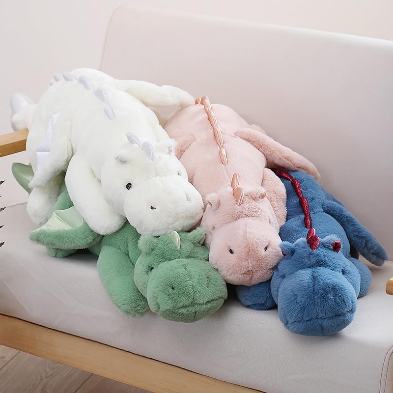 Pink color option of Ololele weighted dragon plush, great gift idea