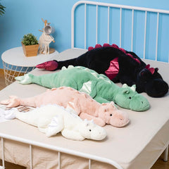 Ololele white weighted dragon plush brings soft warmth to spaces