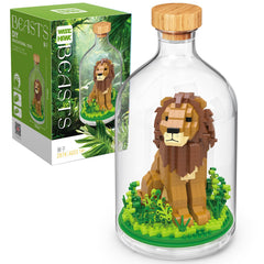 OLTLYUNH lion-building-set main view shows compact sculpture for desk decor