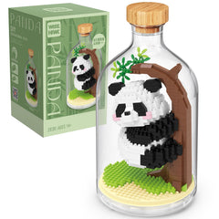 OLTLYUNH panda building set assembly, showcasing creative play and fine motor focus