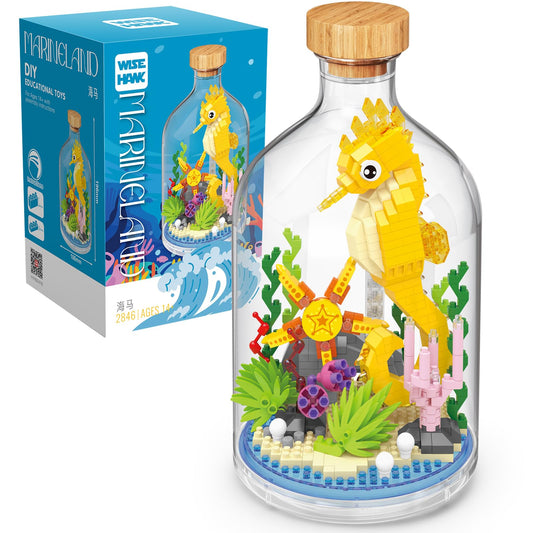 OLTLYUNH Seahorse brick-assembly view highlights creative design for home decor