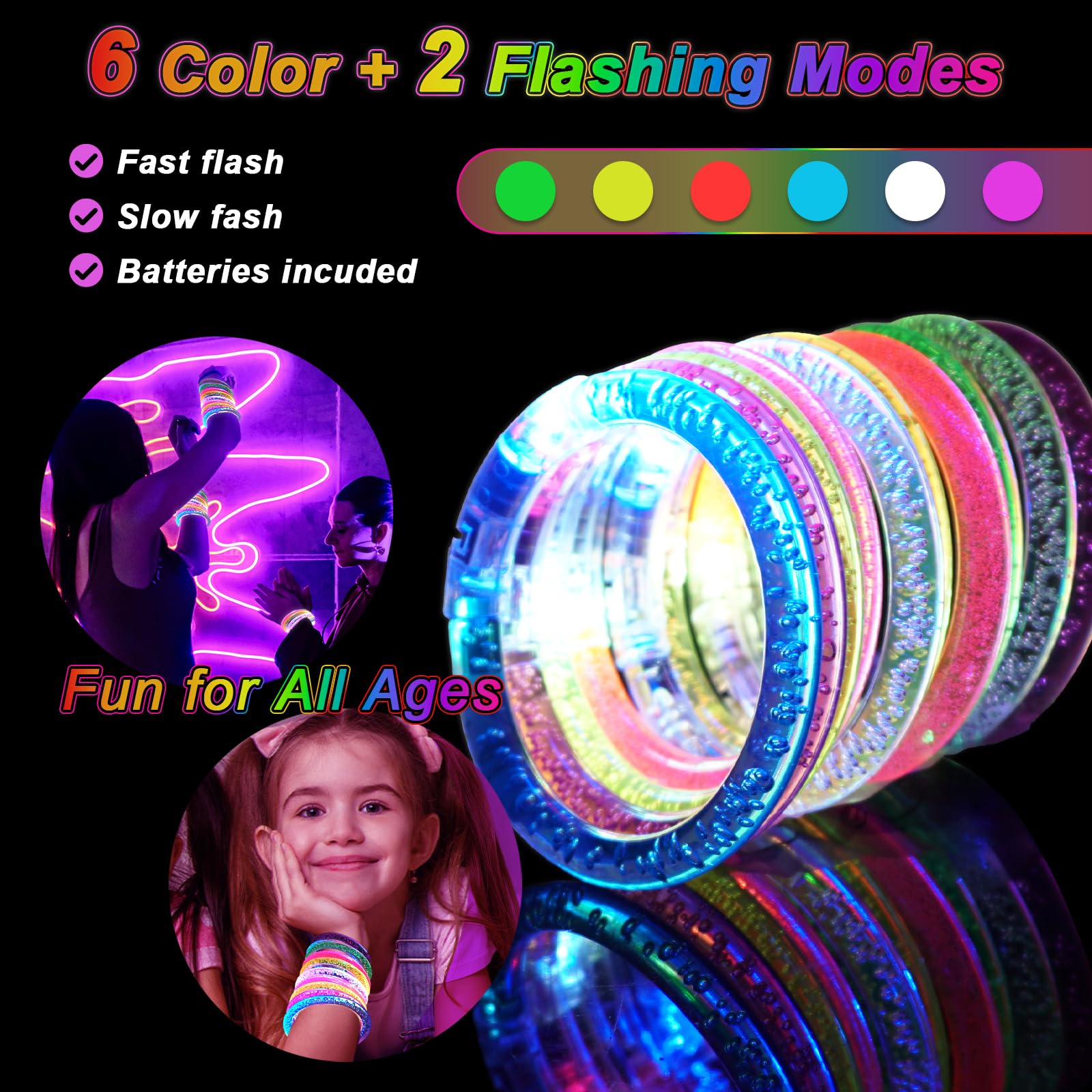 OLUPP Glow Bracelets sky blue on wrist enhance ambiance