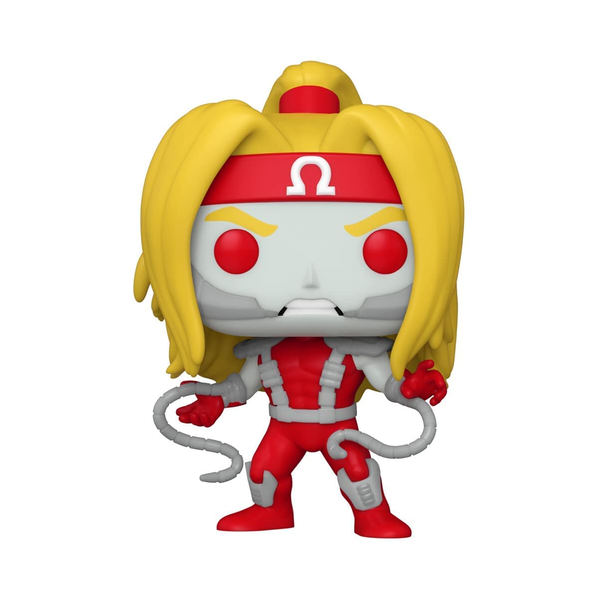 Display-ready Omega Red figure among POP collectibles.
