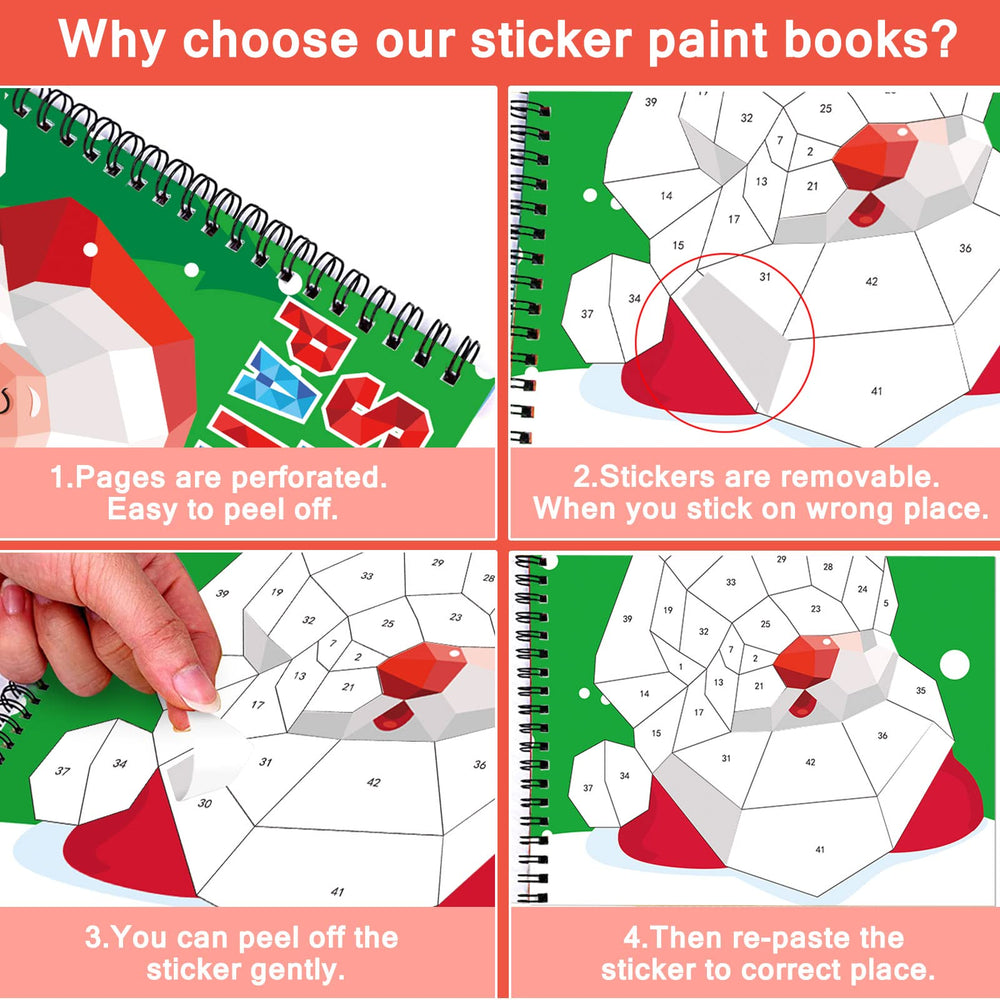 Omgouue reindeer scene sticker paint book for seasonal crafting